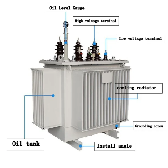 Trasformatore di distribuzione dell'energia a bagno d'olio completamente sigillato S11 630kVA 10kv/0.4kv